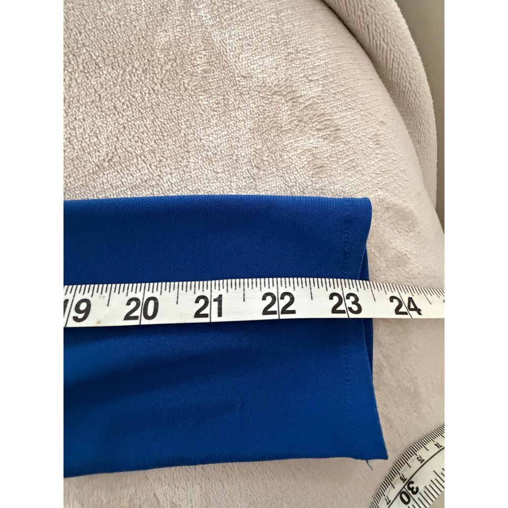 Ieena for Mac Duggal Royal Blue Open Back Ruched Jersey Gown Size 2 26500i - Picture 8 of 9